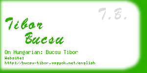 tibor bucsu business card